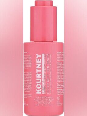 Kourtney Clear Self-Tan Drops — Pink Face Tanning Serum